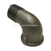 Iron Elbow 90 1/2" M X F Black 6377