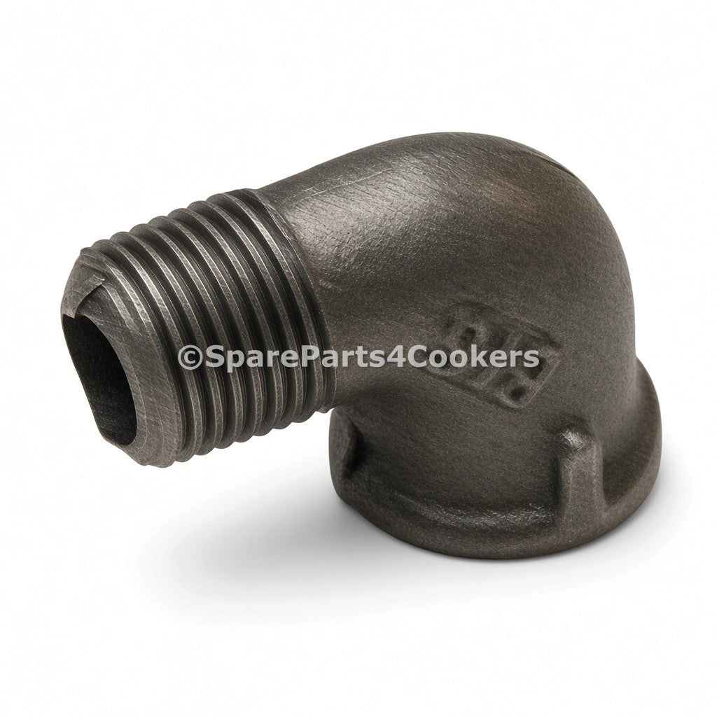 Iron Elbow 90 1/2" M X F Black 6377