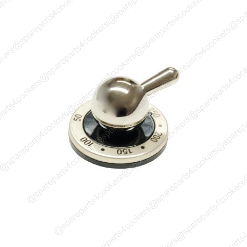 BORETTI Oven Thermostat Control Knob - Chrome G3610008 - spareparts4cookers.com