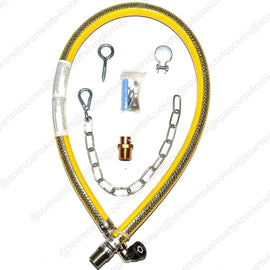 GAS COOKER HOSE+BAYONET + CHAIN KIT 1000mm x 1/2