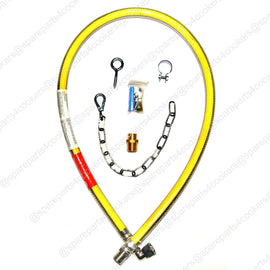 GAS COOKER HOSE+BAYONET + CHAIN KIT 1250mm x 1/2
