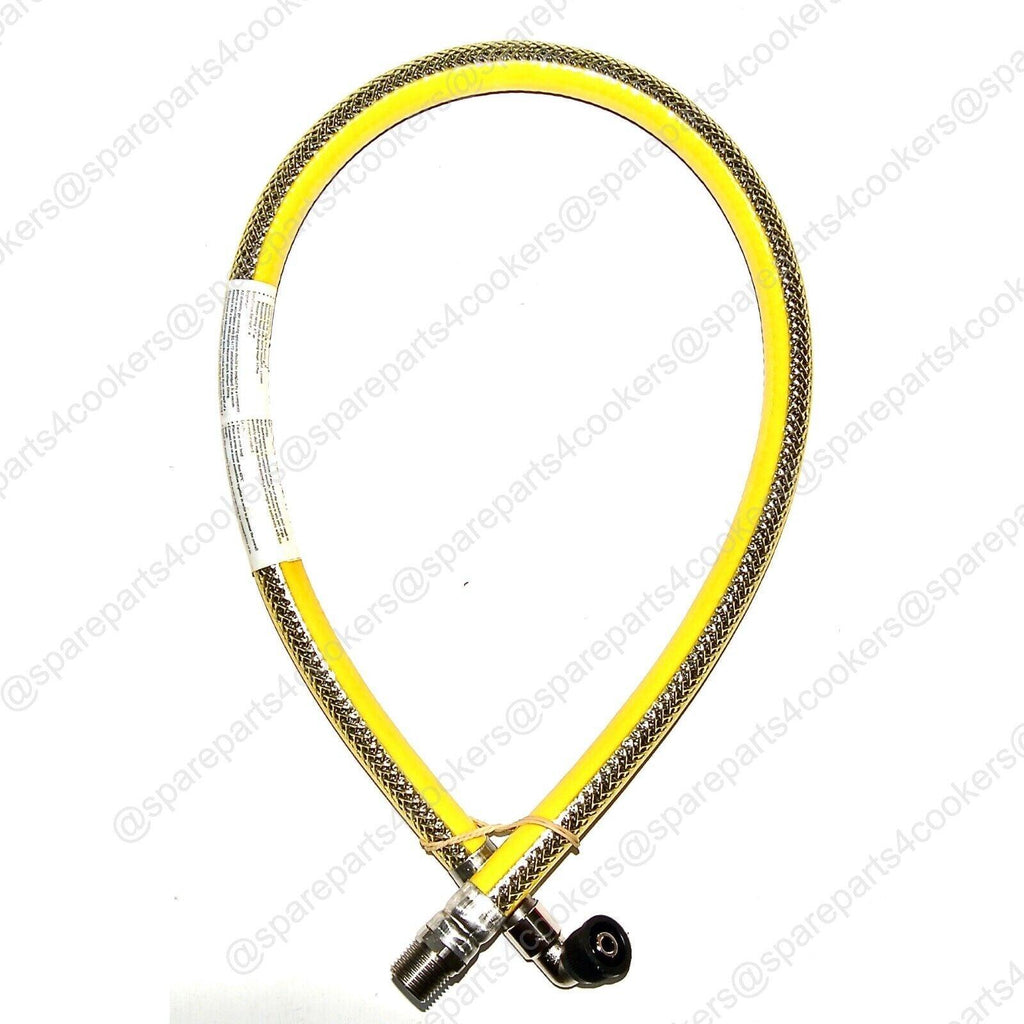 GAS COOKER HOSE+BAYONET + CHAIN KIT 1250mm x 1/2" Micropoint - EN14800 NG + LPG - spareparts4cookers.com